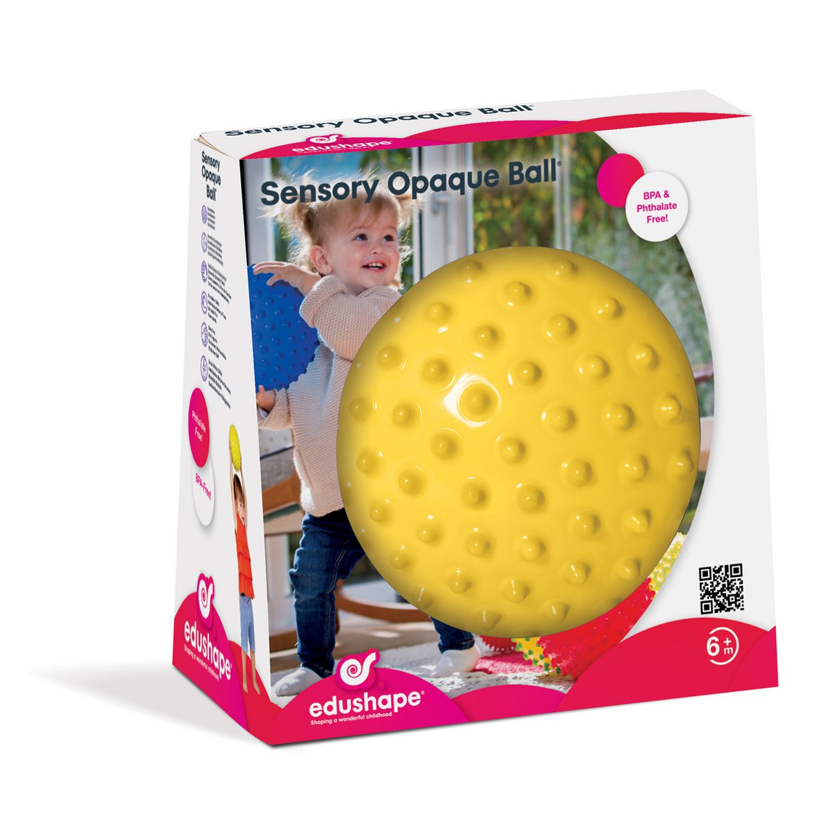 Edushape oryginalny sensoryczna kulka żółta - 18 cm