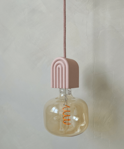 Rainbow Hanging Lamp Dusty Pink