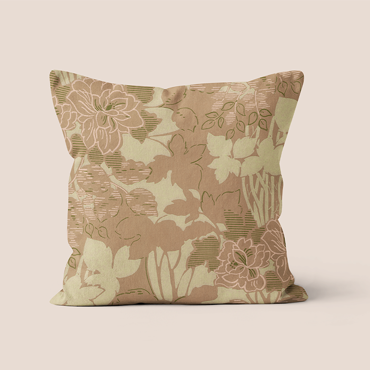 Vintage decorative cushion, floral - Ivy model