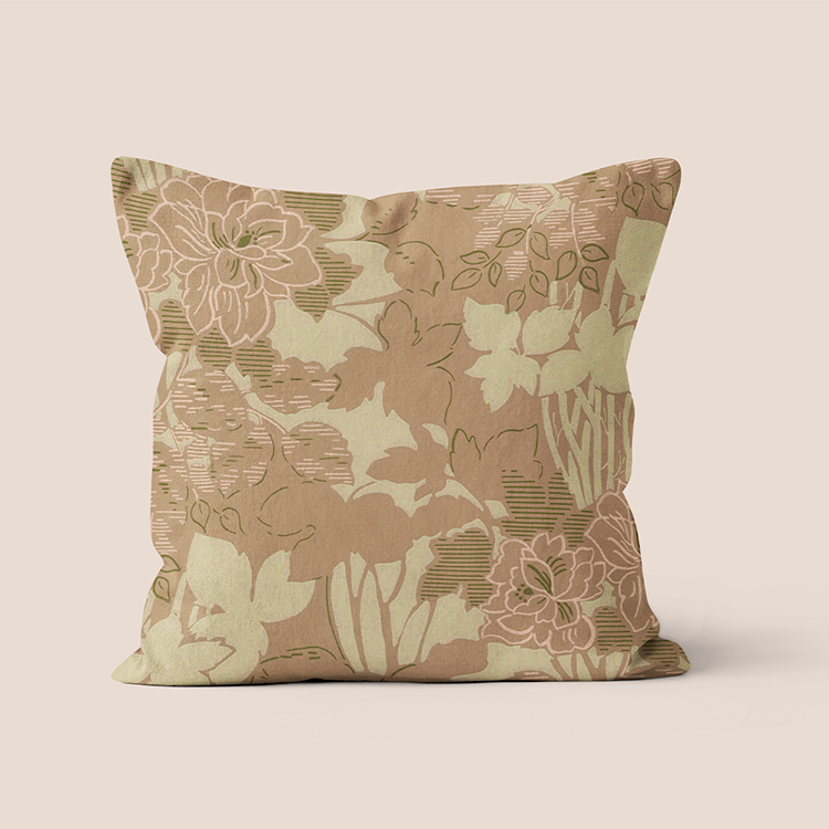 Vintage decorative cushion, floral - Ivy model