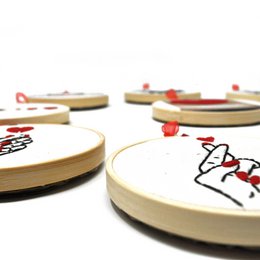 Love Mini Embroidery Bundle – Handmade Wall Art Set (10 pcs)