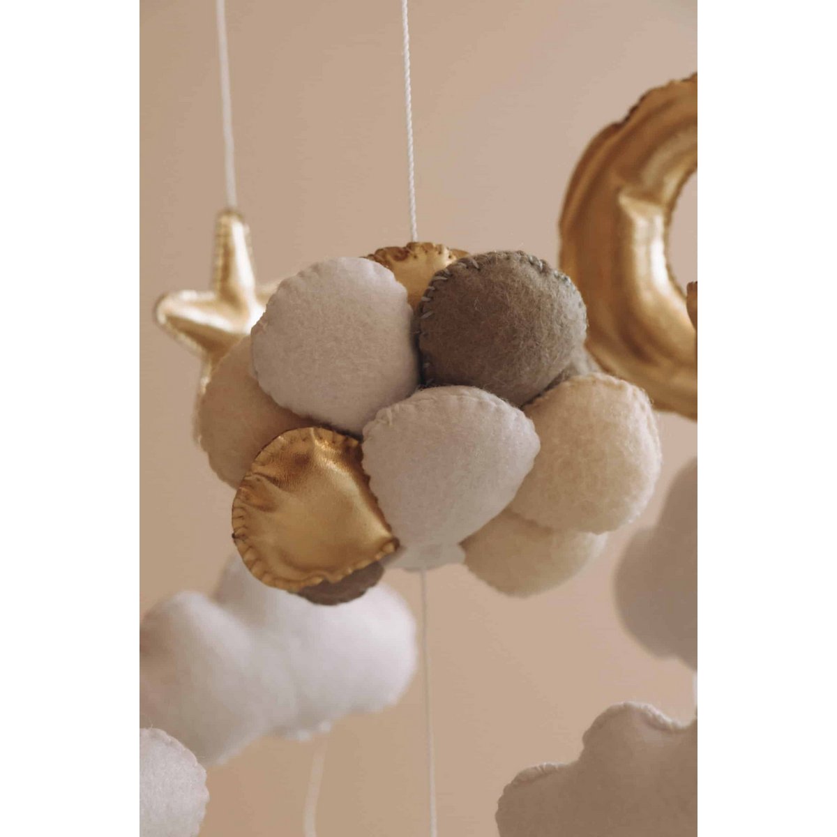 Handgemaakte Walvisballonnen Muziekmobiel - Boxmobiel - Baby mobile - mobile wickeltisch