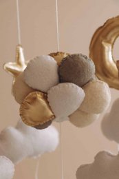 Handgemaakte Walvisballonnen Muziekmobiel - Boxmobiel - Baby mobile - mobile wickeltisch