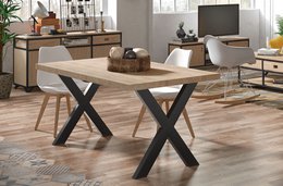 FIXED DINING TABLE X-LOFT 160 OAK / BLACK. OK1200 (8472)