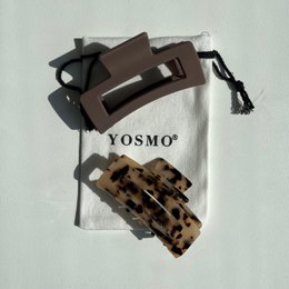 Pince à cheveux moyenne YOSMO – Acétate de cellulose de qualité supérieure – Durable et forte adhérence