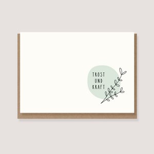 Folded card with envelope - "Consolation and Strength"