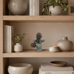 Statuette 2 Bonzes Jump - Zen og Feng Shui dekoration - For at skabe en afslappende og spirituel atmosfære - Heldig gaveidé