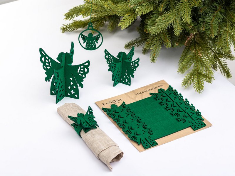 Kerst servetringen ANGEL