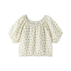 Meisjesblouse met korte mouwen groenbeige Safari World KGV96955