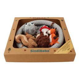 Crocheted baby mobile FOREST ANIMALS II (4-in-1)