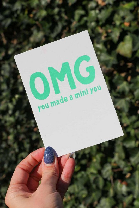 Riso print Omg du har lavet en mini you groen
