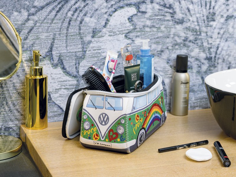 Volkswagen VW T1 Bus 3D Borsa Universale in Neoprene, Grande - Love Bus/Verde