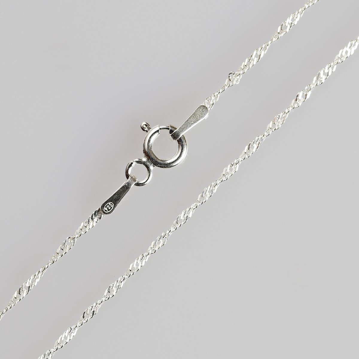 925 sterling silver delicate twisted chain, 1.2mm