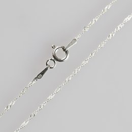 925 sterling silver delicate twisted chain, 1.2mm thick, available in lengths of 42cm, 45cm, 50cm, 70cm, 90cm, 38cm, and 40cm.
