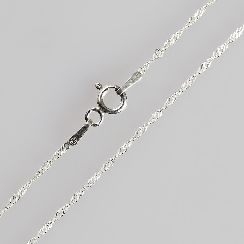 Catena intrecciata delicata in argento sterling 925, 1,2 mm