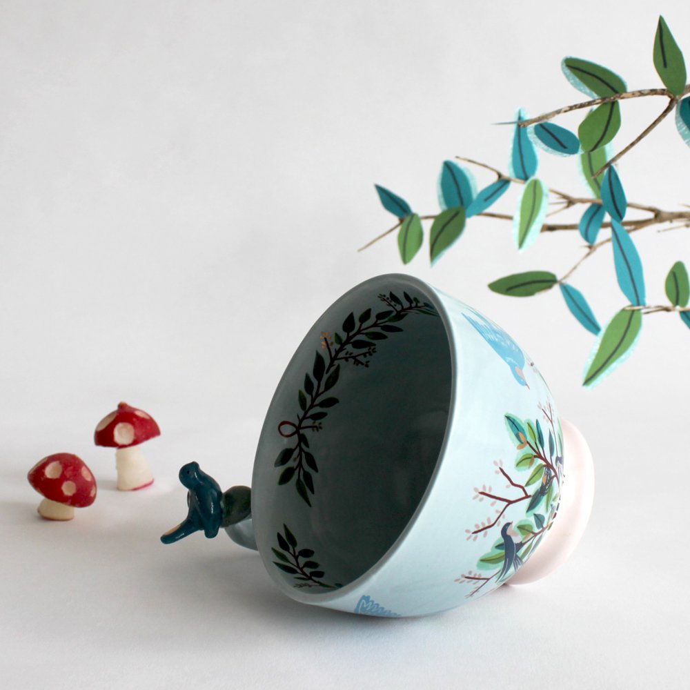 SECRET GARDEN BIRD TEACUP 