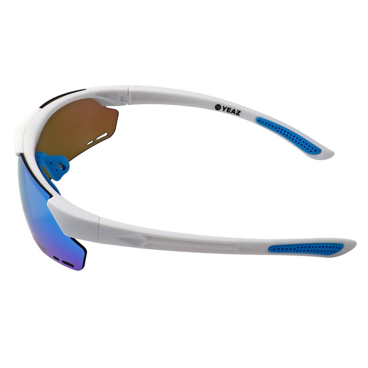 SUNUP Set Magnet Sport Zonnebril Mat Wit / Full Revo Ice Blue