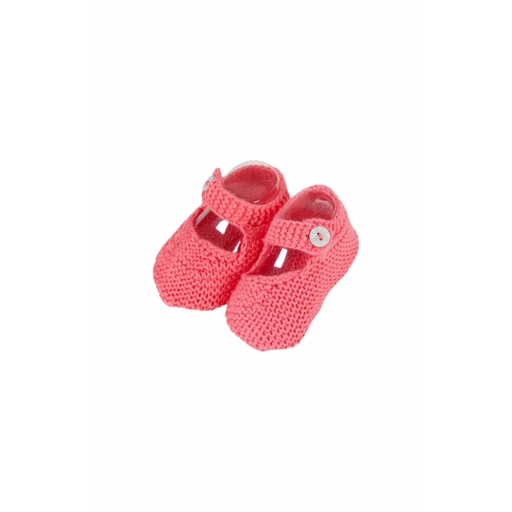 Zapatitos de Punto para Bebé con Tira y Botón