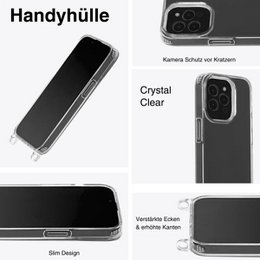 Crystal Clear case with cord Noa Pro Silver or Gold