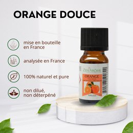 Essential Oil – Sweet Orange - 10 ml – Use for Diffusion – Packaged in France