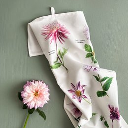 Organic tea towel - Dahlia