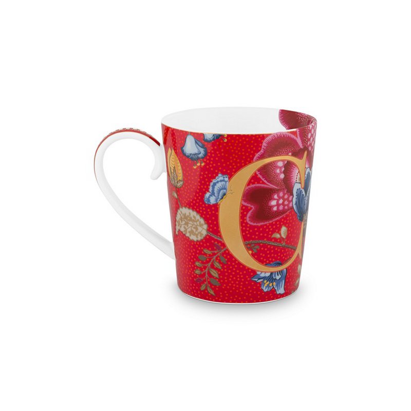 Rote Tasse mit errötenden Vögeln - C - 350 ml