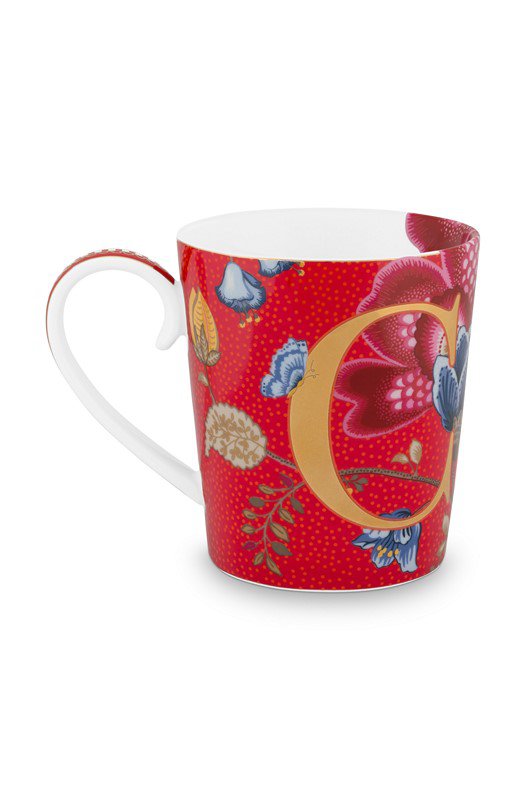 Rote Tasse mit errötenden Vögeln - C - 350 ml