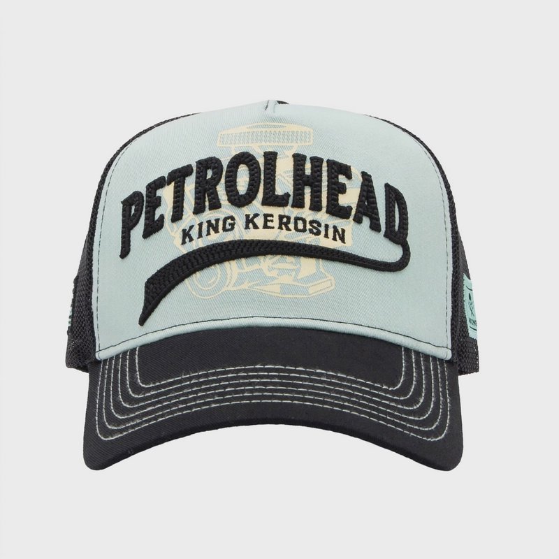 Trucker cap 'Petrolhead' in turquoise