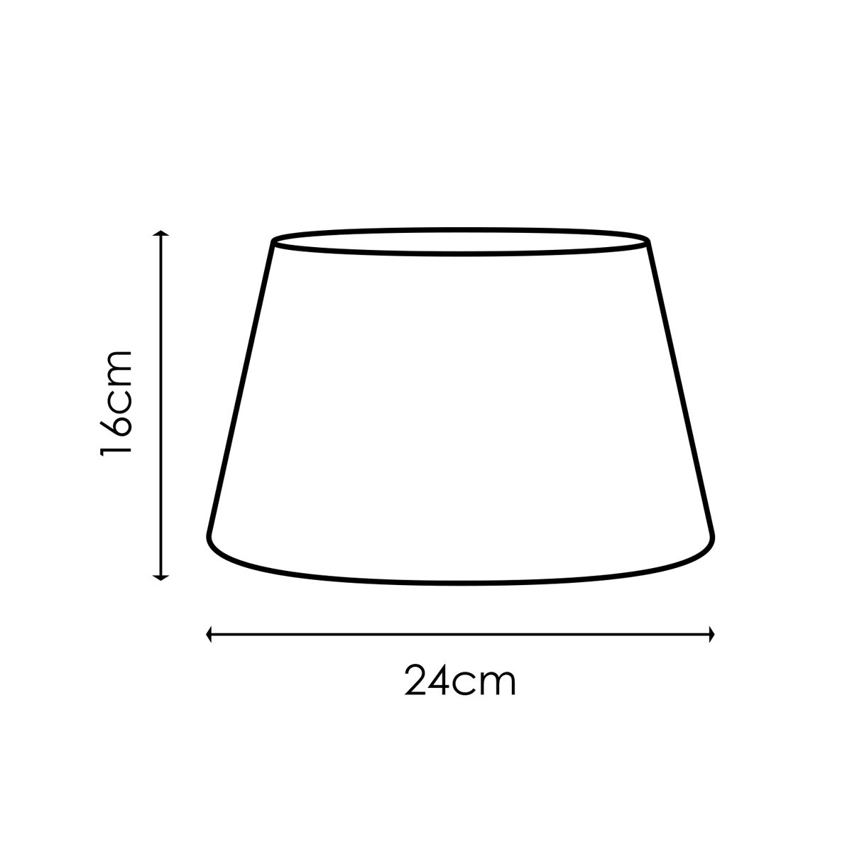 Home Sweet Home Lampshade Largo oval taupe - W:24xD:14xH:16cm