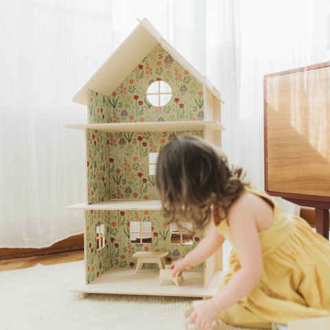 Meadow -Three-story Wooden Dollhouse / Modern dollhouse 