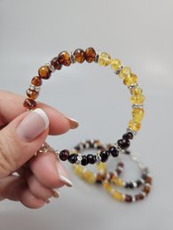 Armbånd Rav ædelsten gave souvenir held og lykke armbind