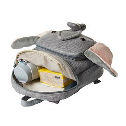 Mochila Elefante de algodón 100% gris 29X10X39cm