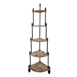 Regal Braun, Holz und Metall 45x45x184 cm