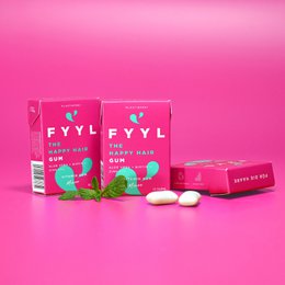 FYYL GUM - THE Happy Hair Gum - 20 tyggegummibokse pr. pakke - naturligt tyggegummi