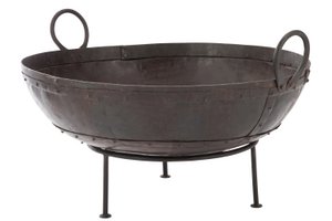 J-Line Fire Bowl Round Iron Brown