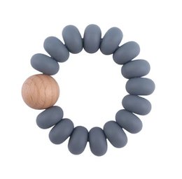 RONDO | Baby-Beißring aus Silikon und Holz | STEIN