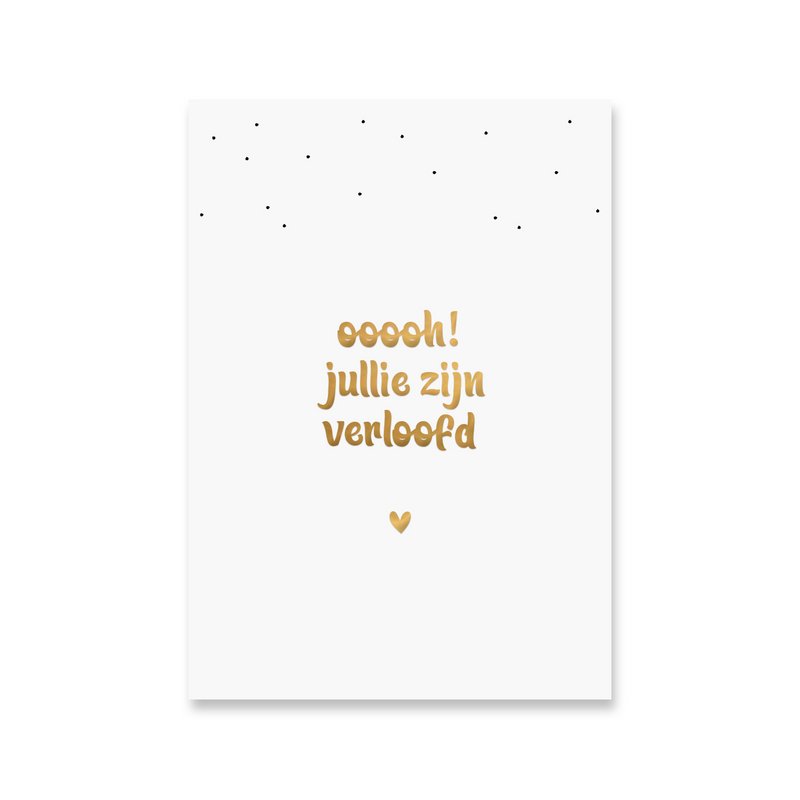 Engaged Card | Gold foil