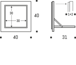 Fläpps Shelf 40x40-1 - White