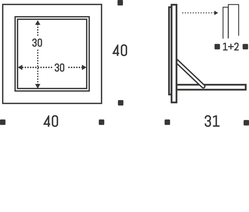 Fläpps Shelf 40x40-1 - White