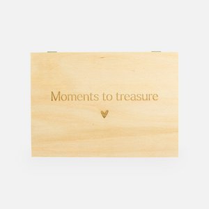 Memorybox met klapdeksel - 'moments to treasure'