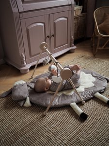 Sheep - wooden educational babygym stand + interactive mat