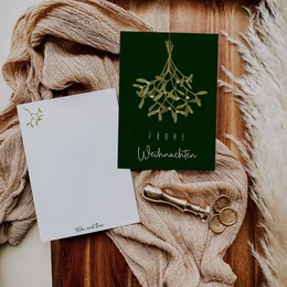 Christmas card - mistletoe