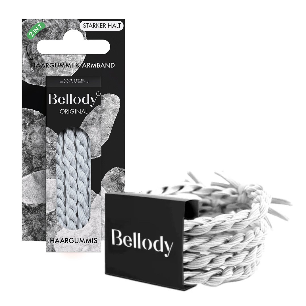 Haargummis Weiß - Bellody®(4 Stk.) - Stylisch geflochtene Haargummis