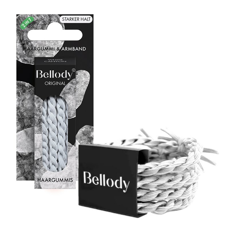 Haargummis Weiß - Bellody®(4 Stk.) - Stylisch geflochtene Haargummis