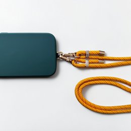 Mobile phone chain - yellow - orange