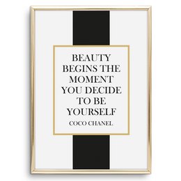 Poster: Beauty begins the moment you decide to be yourself