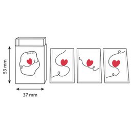 DIY Mini Art - Love Red (4 szt.)