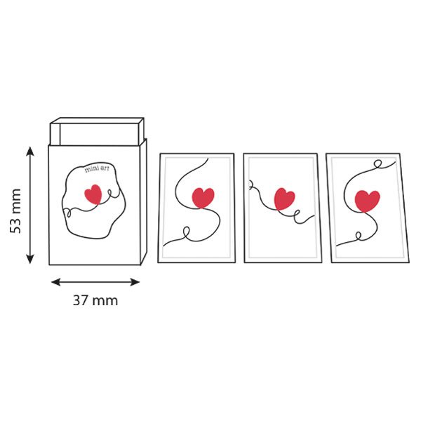 Diy Mini Art - Love Red (4 PC)