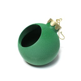 Fillable green Christmas bauble with star-shaped decorations inside. Suitable for use as a sensory toy.
