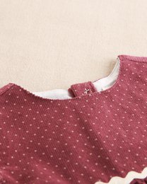 Purple corduroy baby girl dress with matching bloomers P70-11604022